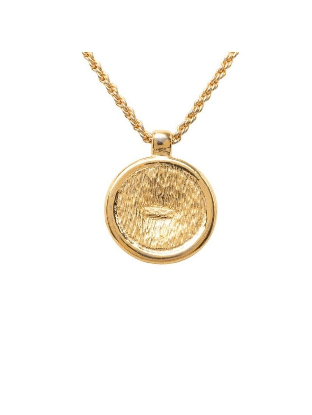 Dior Logo Emblem Round Necklace - Picture 2 of 5